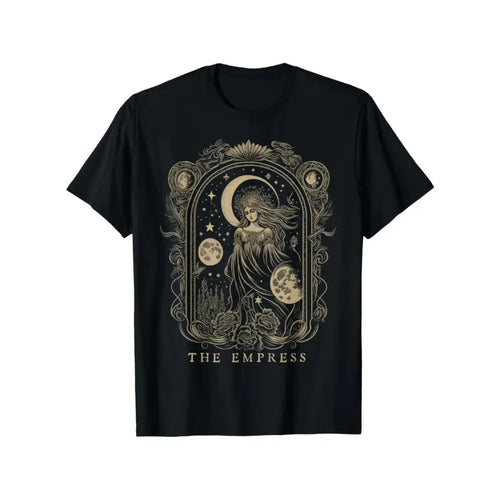 Anime Celestial Empress Graphic T-Shirt with Gothic Manga-Inspired Streetwear Design - BigCat Streetwear