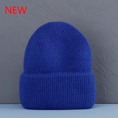 Soft Rabbit Fur Knit Beanie for Everyday Casual Outdoor Winter Fashion and Comfort Style