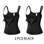 Zip-Front Neoprene Workout Tank and Waist Cincher