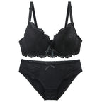 Scalloped Contour Push-Up T-Shirt Bra and Lace-Trim Hipster Brief Everyday Set