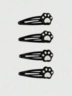 Skull Accent Hair Clip Set Cute Gothic Alternative Fashion Accessories