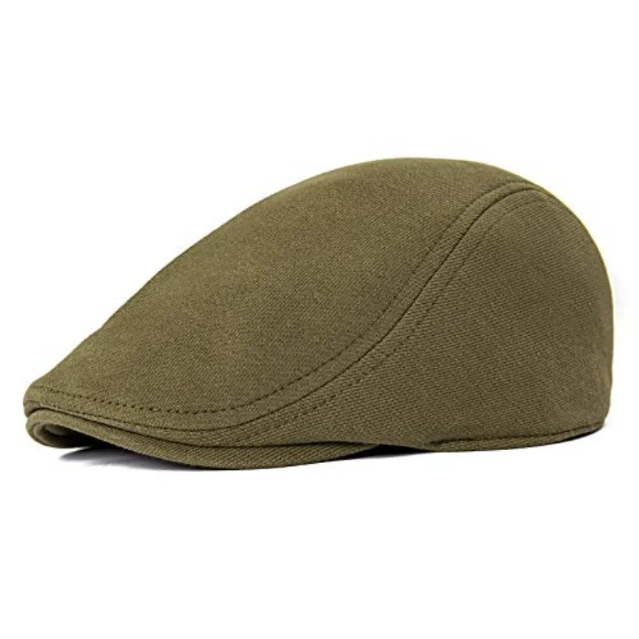 Classic Cotton Ivy Flat Cap Minimalist Driving Hat for Everyday Wear