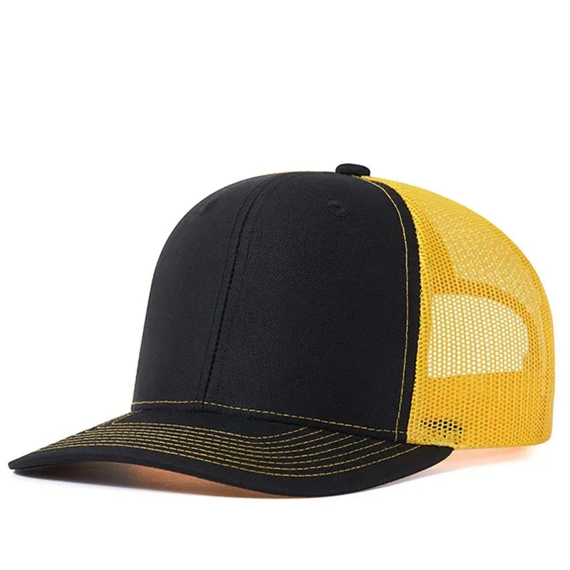 Unisex Breathable Trucker Baseball Cap with Mesh Back for Casual Outdoor Everyday Wear