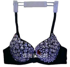 Glamorous Rhinestone-Studded Plunge Bra with Crystal Embellishments