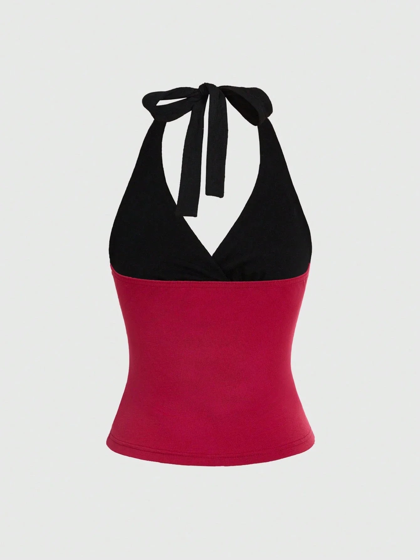 Polka Dot Halter Crop Top with Floral Accent Trendy Summer Style