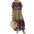 Relaxed Printed Maxi Dress With Easy Flow And Soft Shape