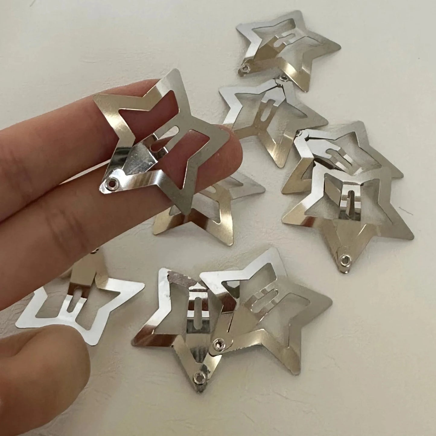 Y2K Star Hair Clip Set Celestial Statement Alternative Fashion Accessories