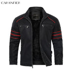 Men's Stand Collar Faux Leather Moto Jacket with Modern Streetwear Biker Styling