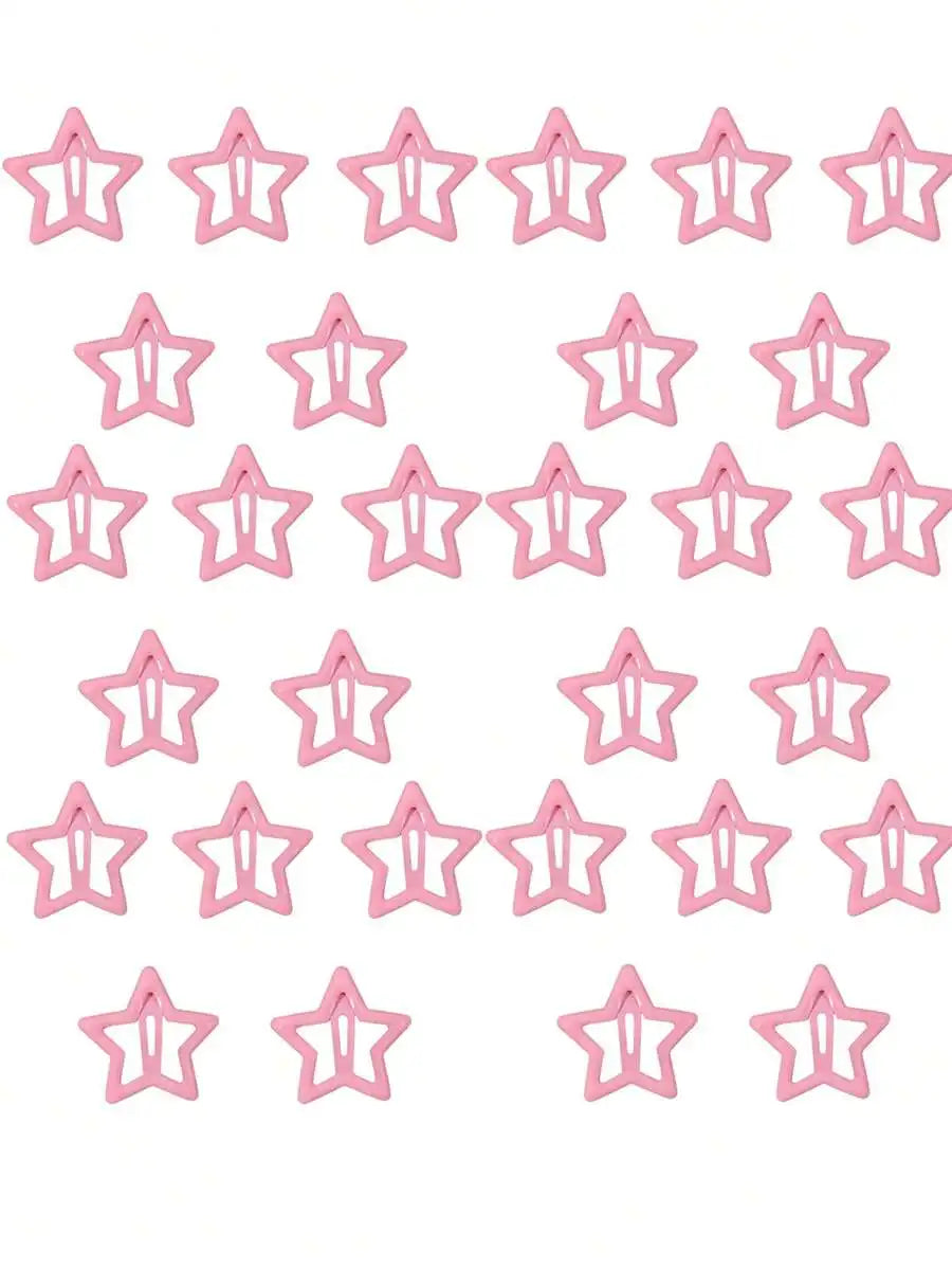 Y2K Star Hair Pin Set Celestial Alternative Fashion Accessories