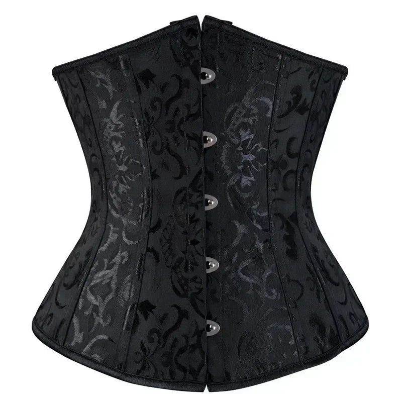 Elegant Beige Lace-Up Corset Top with Adjustable Tie-Shoulder Straps