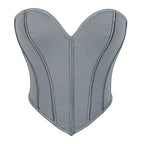 Strapless Corset Tube Top with Sculpted Panels and Backless Silhouette