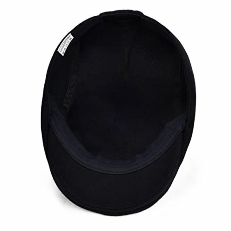 Classic Cotton Ivy Flat Cap Minimalist Driving Hat for Everyday Wear