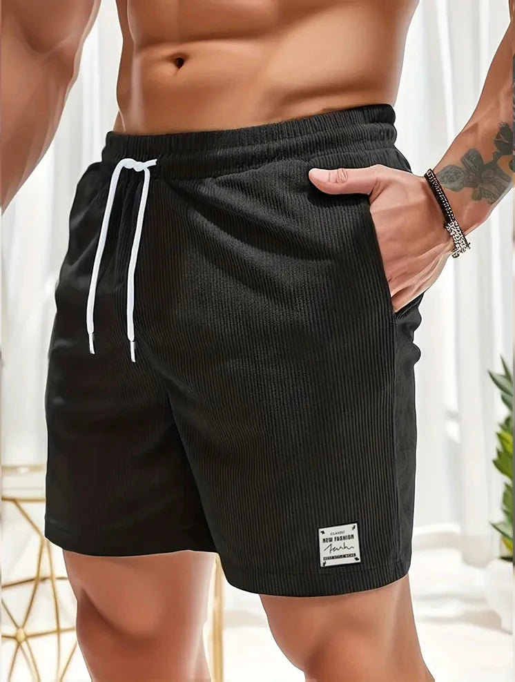 Men's Loose Fit Corduroy Casual Shorts with Breathable Everyday Streetwear Comfort