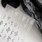 Minimalist Gothic Nail Art Sticker Set with Alternative Symbolic Details