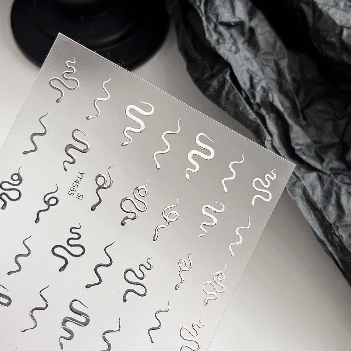 Minimalist Gothic Nail Art Sticker Set with Alternative Symbolic Details