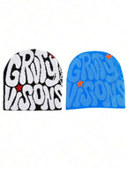 Bold Typography Acrylic Knit Beanie for Contemporary Streetwear Winter Casual Everyday Fashion Style