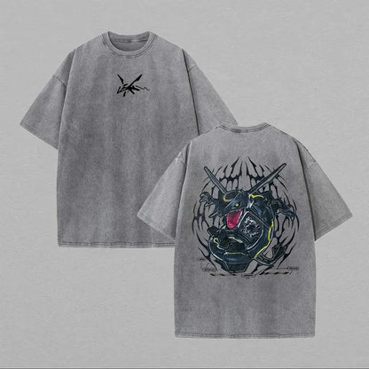 Dark Fantasy Manga Oversized Casual Streetwear Graphic Cotton T-Shirt