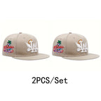Embroidered Flat Brim Snapback Cap Adjustable Streetwear Hip Hop Baseball Fashion Hat