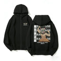 Anime Manga Zip Hoodie With Oversized Retro Streetwear Graphic Design