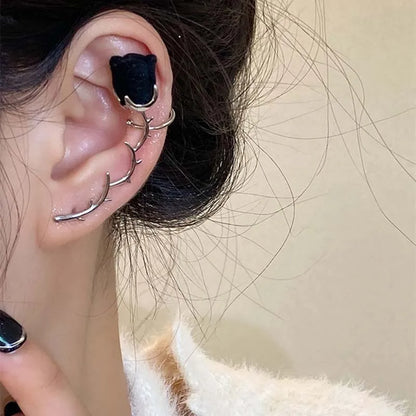 Rose Thorn Ear Cuff Clip Earrings for Dark Romantic Alternative Styling