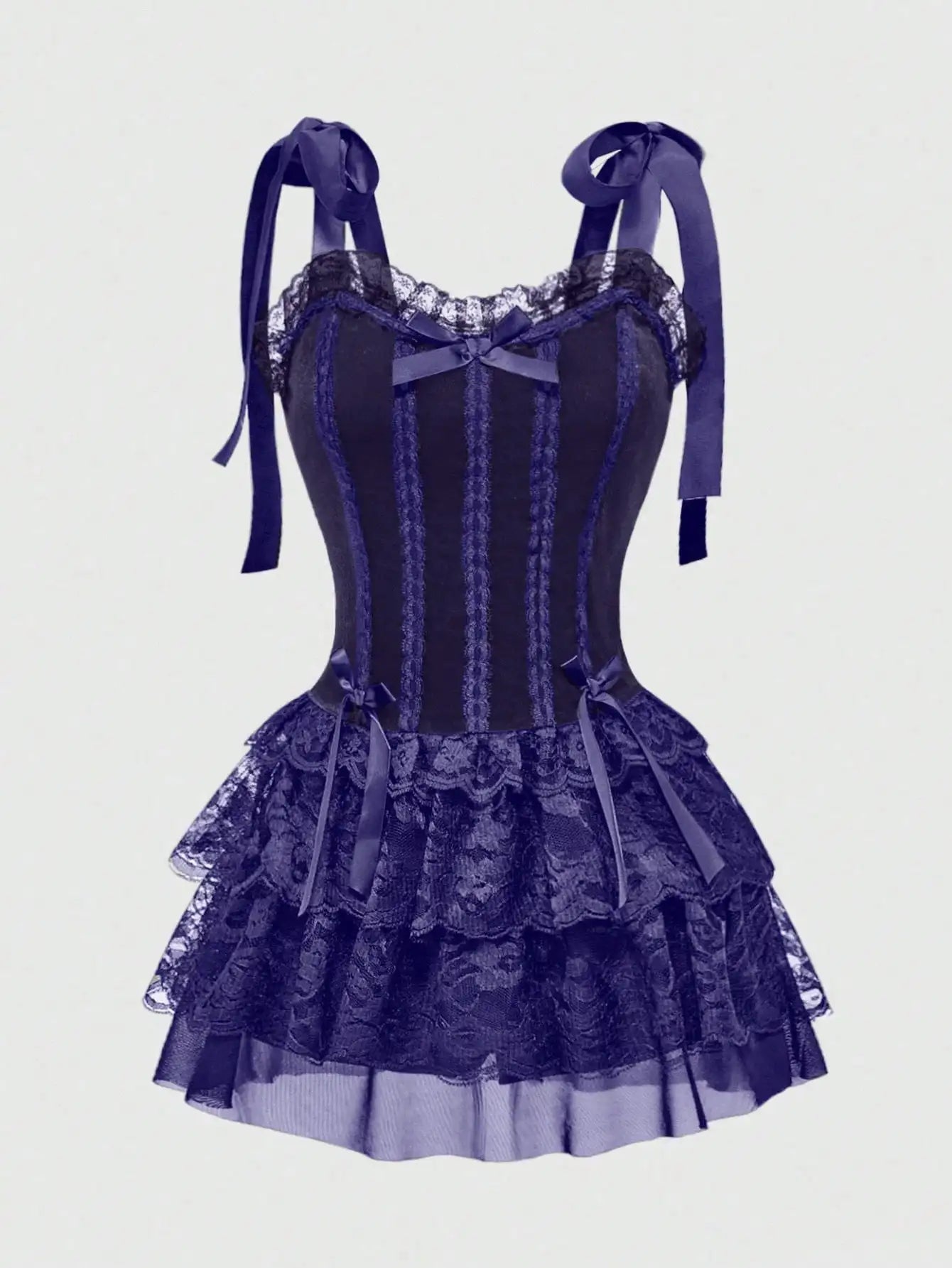 Corset Ruffle Dress for Alternative Streetwear Fashion