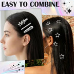Y2K Star Hair Clip Set Celestial Alternative Fashion Accessories