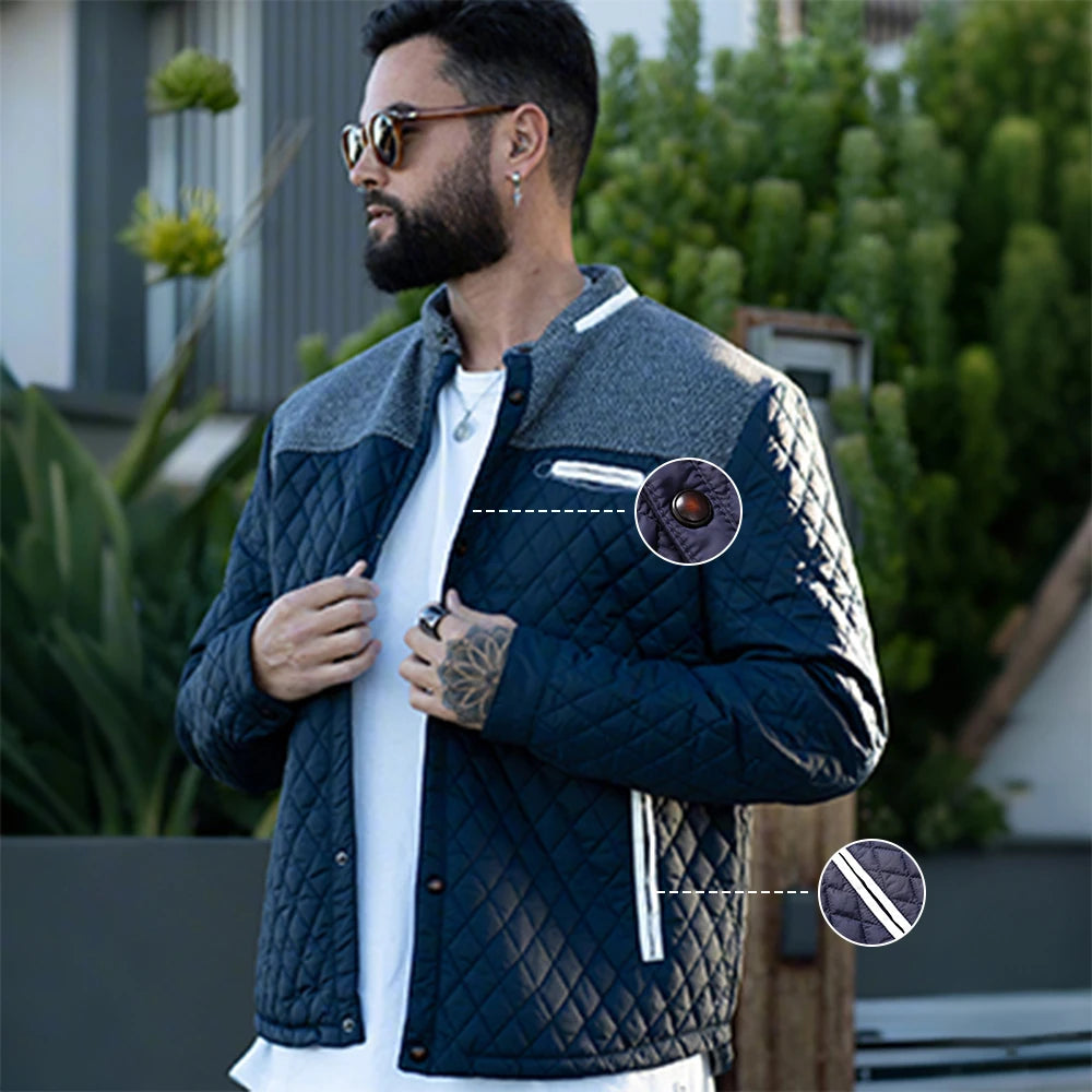 Quilted Lightweight Winter Bomber Jacket with Modern Casual Everyday Styling