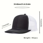 Unisex Breathable Trucker Baseball Cap with Mesh Back for Casual Outdoor Everyday Wear