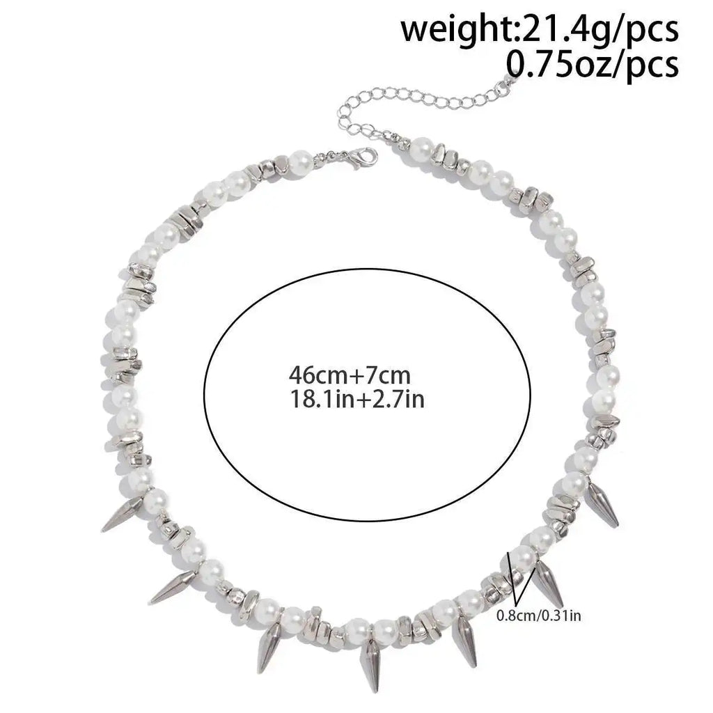 Pearl Inspired Choker Necklace for Grunge Gothic and Streetwear Fashion