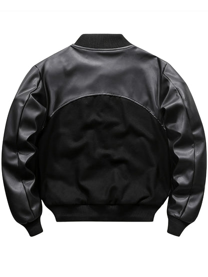 Men's Vintage-Inspired Varsity Bomber Jacket with Relaxed Streetwear Silhouette