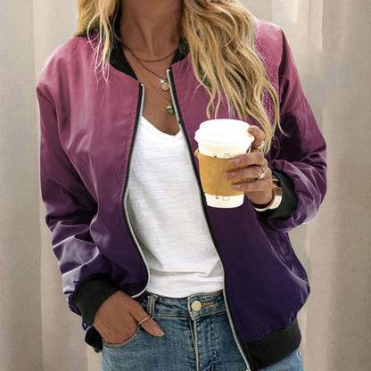 Women's Vintage Floral Print Zip-Up Bomber Jacket for Everyday Contemporary Streetwear Style