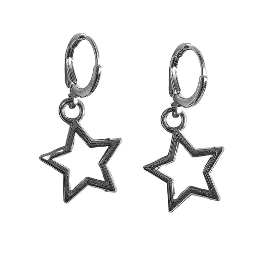 Hollow Star Drop Earrings Y2K Alternative Celestial Fashion Jewelry
