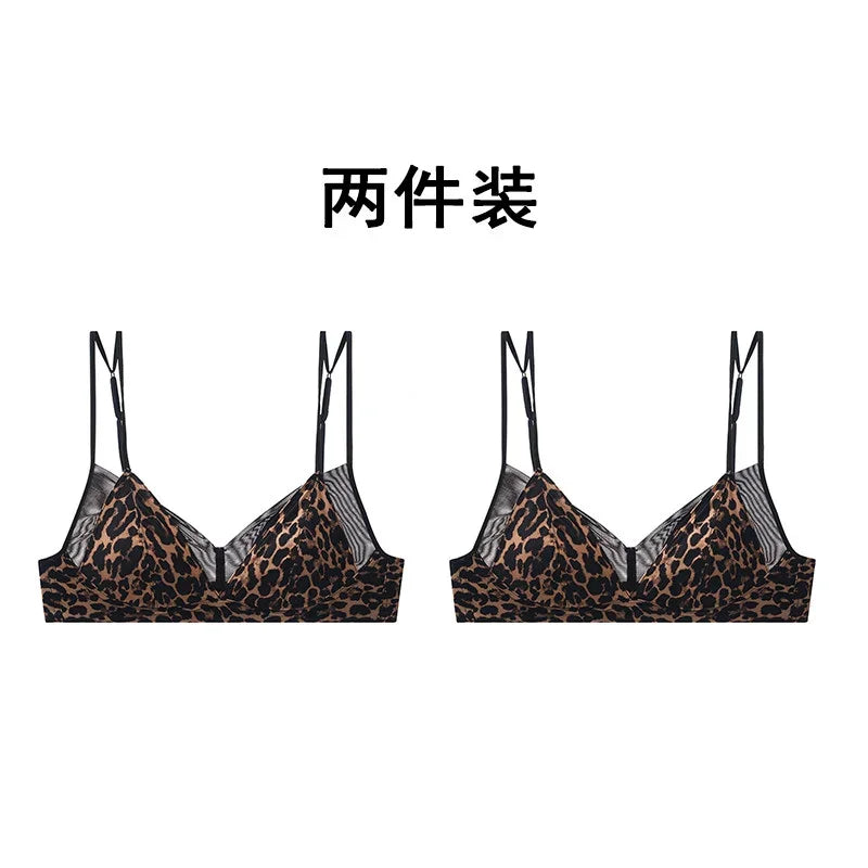 Seamless Minimalist Triangle Bralette and High-Leg Cheeky Panty Set with Double-Strap Accents