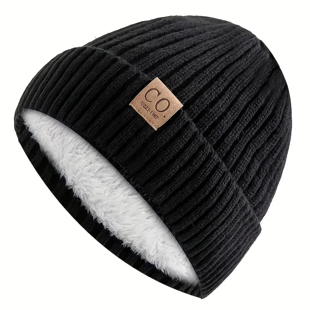 Brimless Ribbed Polyester Knit Beanie for Everyday Winter Casual Streetwear and Travel Comfort