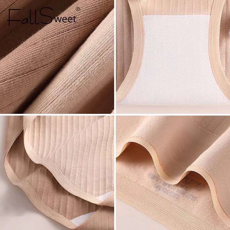 3-Piece Seamless Ribbed Mid-Rise Brief Set in Earthy Neutrals