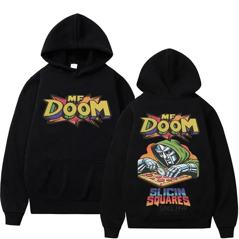 Retro Comic Graphic Hoodie with Relaxed Streetwear Fit and Back Artwork