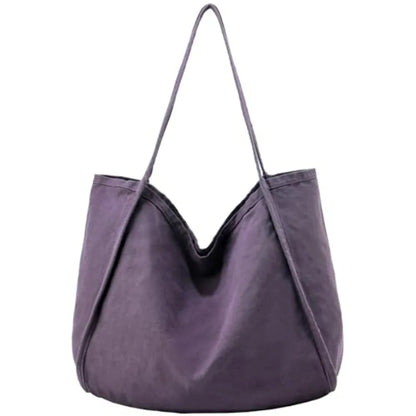 Large Slouchy Canvas Hobo Tote Bag with Relaxed Everyday Shoulder Design