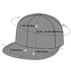 Embroidered Graphic Snapback Cap Adjustable Flat Brim Streetwear Baseball Fashion Hat