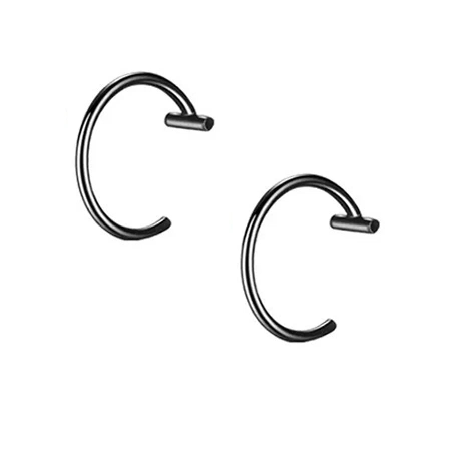 Punk Clip On Lip and Nose Ring Set for Alternative Looks