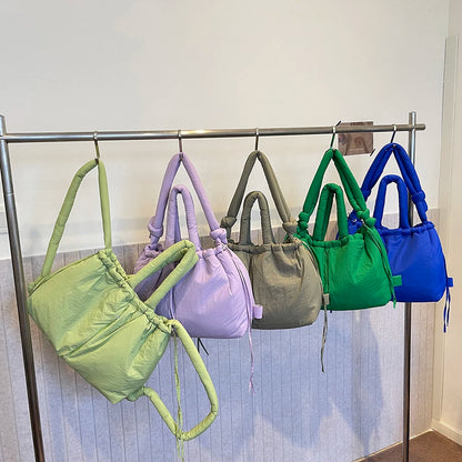 Large Capacity Puffer Tote Bag with Adjustable Strap Lightweight Design