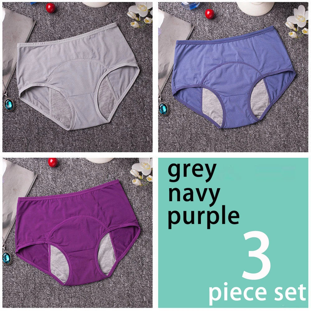 Five-Piece High-Waisted Absorbent Menstrual Brief Set