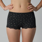 Rich Burgundy Lace-Trimmed Plunge Bralette and Lounge Short Set