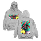 Anime Cartoon Friends Hoodie with Retro Streetwear Graphic Design