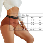 High-Waisted Brief Panties Five-Pack with Wide Statement Elastic Waistband