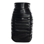 High Waist Faux Leather Mini Skirt Slim Fit Alternative Fashion Bottom