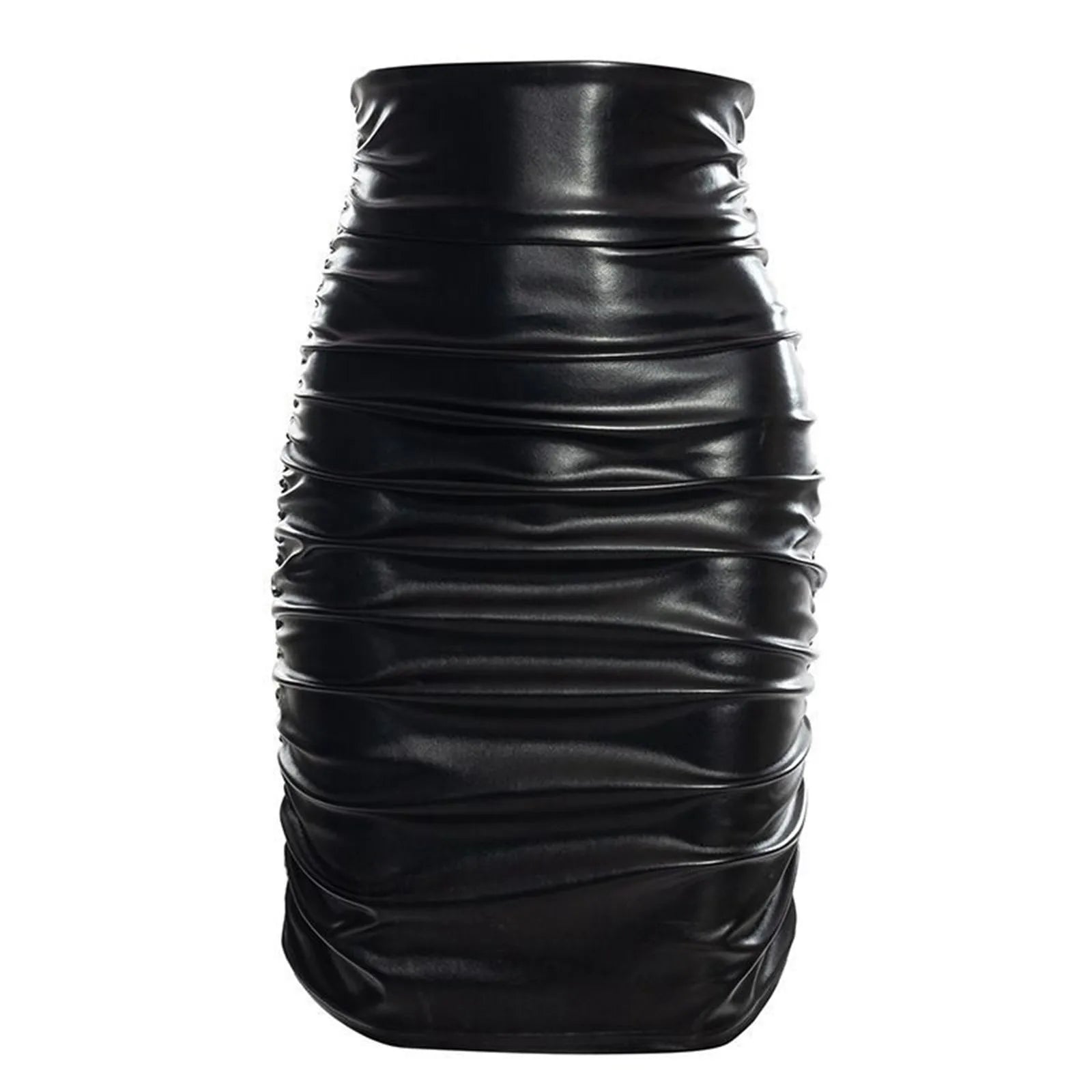 High Waist Faux Leather Mini Skirt Slim Fit Alternative Fashion Bottom