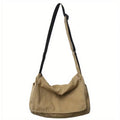 Vintage Canvas Messenger Bag with Flap Closure Casual Crossbody Shoulder Design