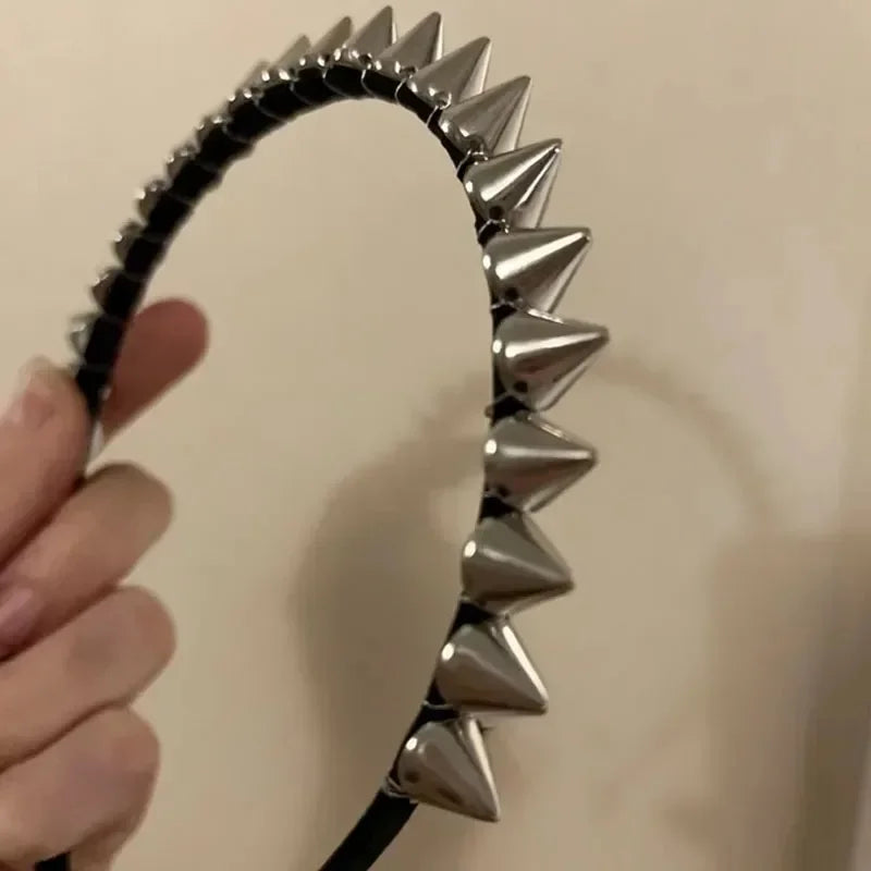Gothic Spike Headband Punk Rivet Statement Alternative Fashion Accessory