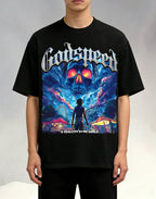 Nightmare Realm Anime Graphic Oversized Vintage Washed Cotton T-Shirt