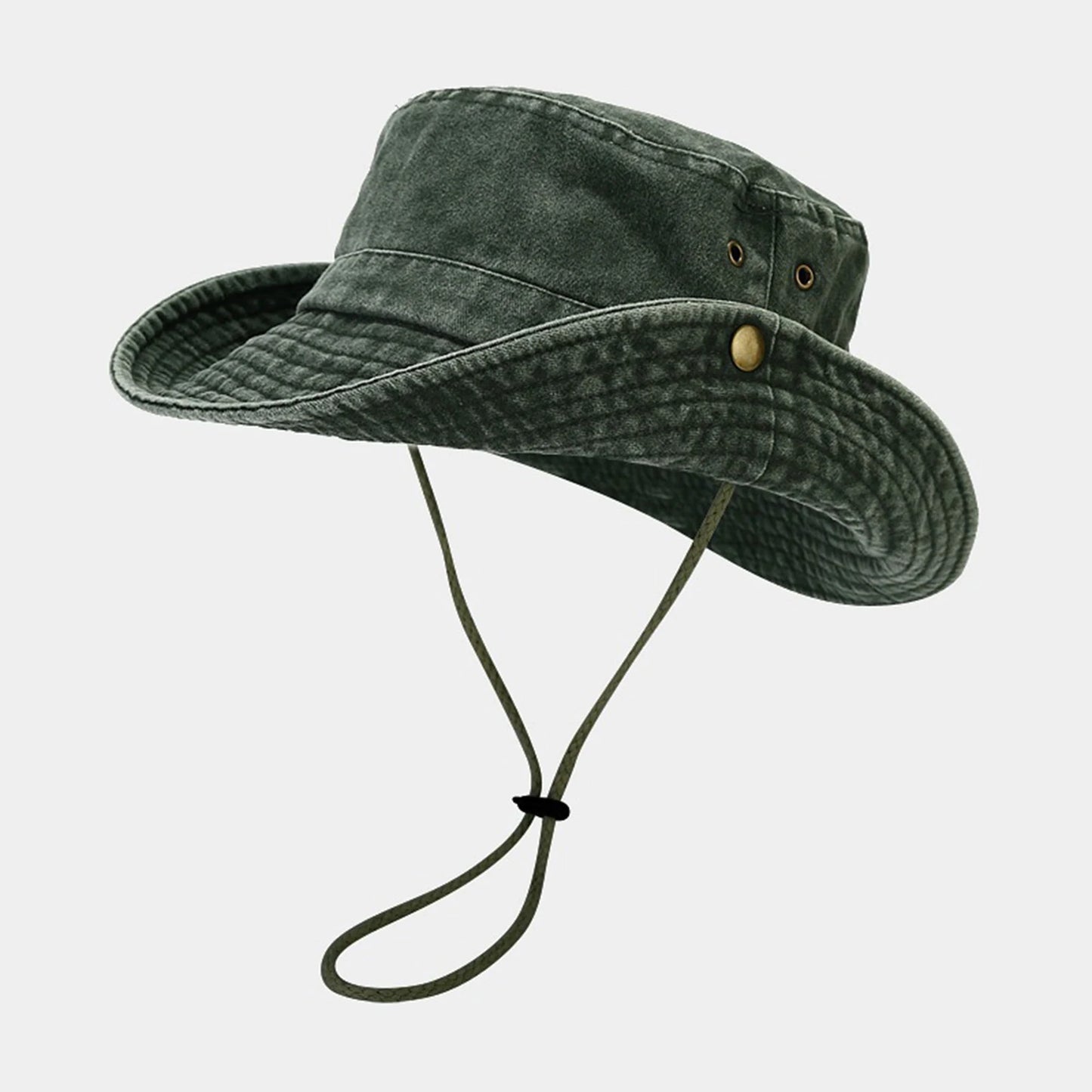 Unisex Wide Brim Outdoor Sun Hat with Breathable Mesh Panels for Hiking and Travel